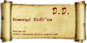Domonyi Diána névjegykártya